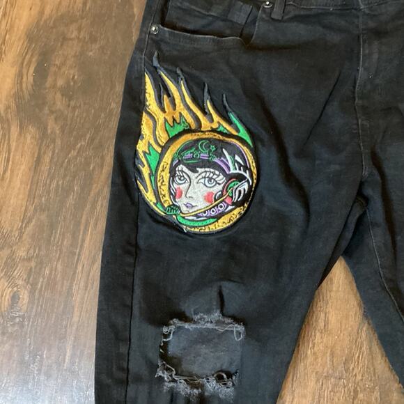 8ighth dstrkt Jeans Black Painted - Picture 4 of 8